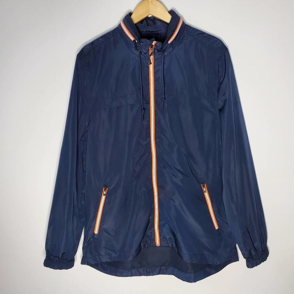 Cotton on  dark blue lightweight hooded jacket Size Large